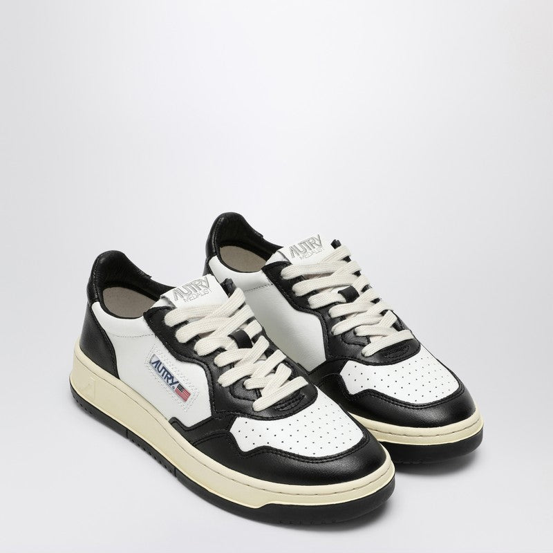 AUTRY Medalist black/white leather trainer AULWWB01P_AUTRY-WB01