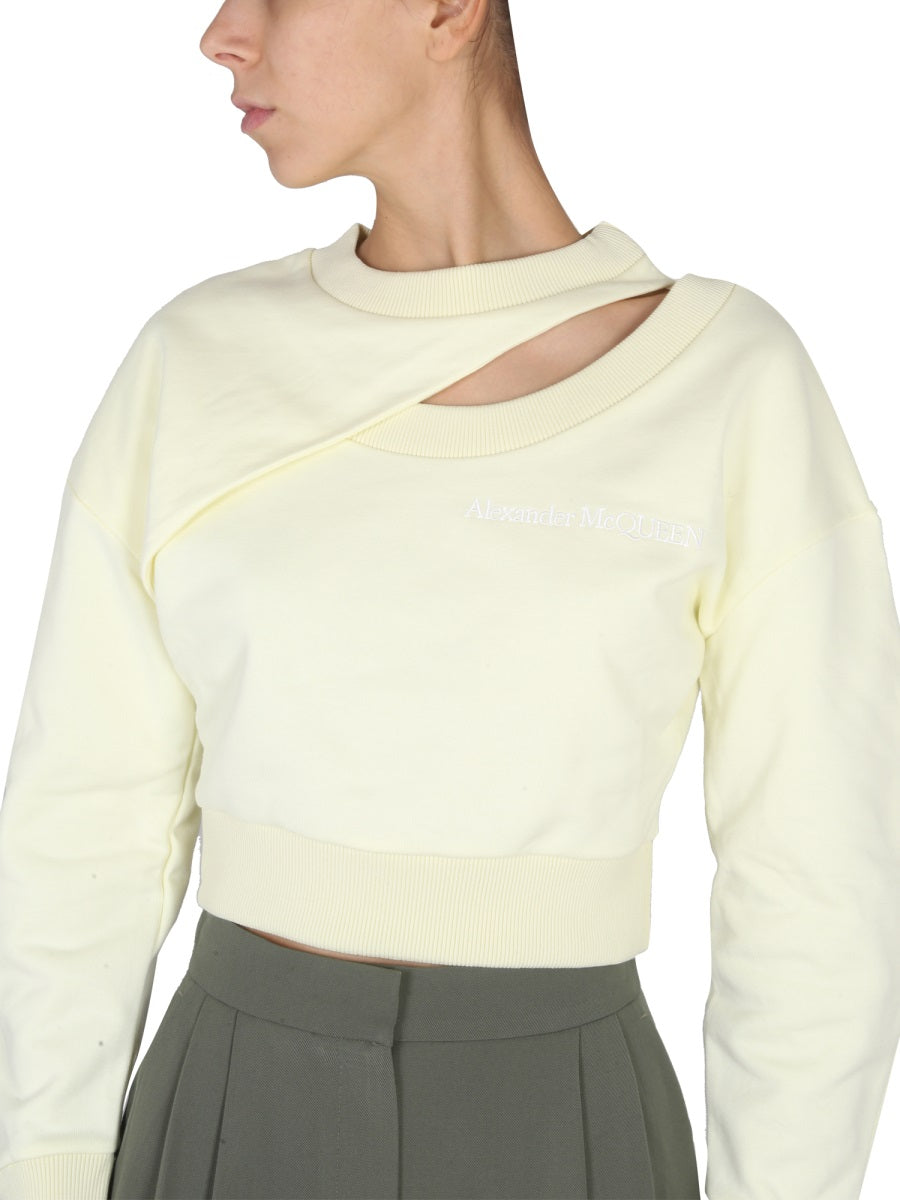 Alexander McQUEEN CROPPED SWEATSHIRT 729894QLABG7025