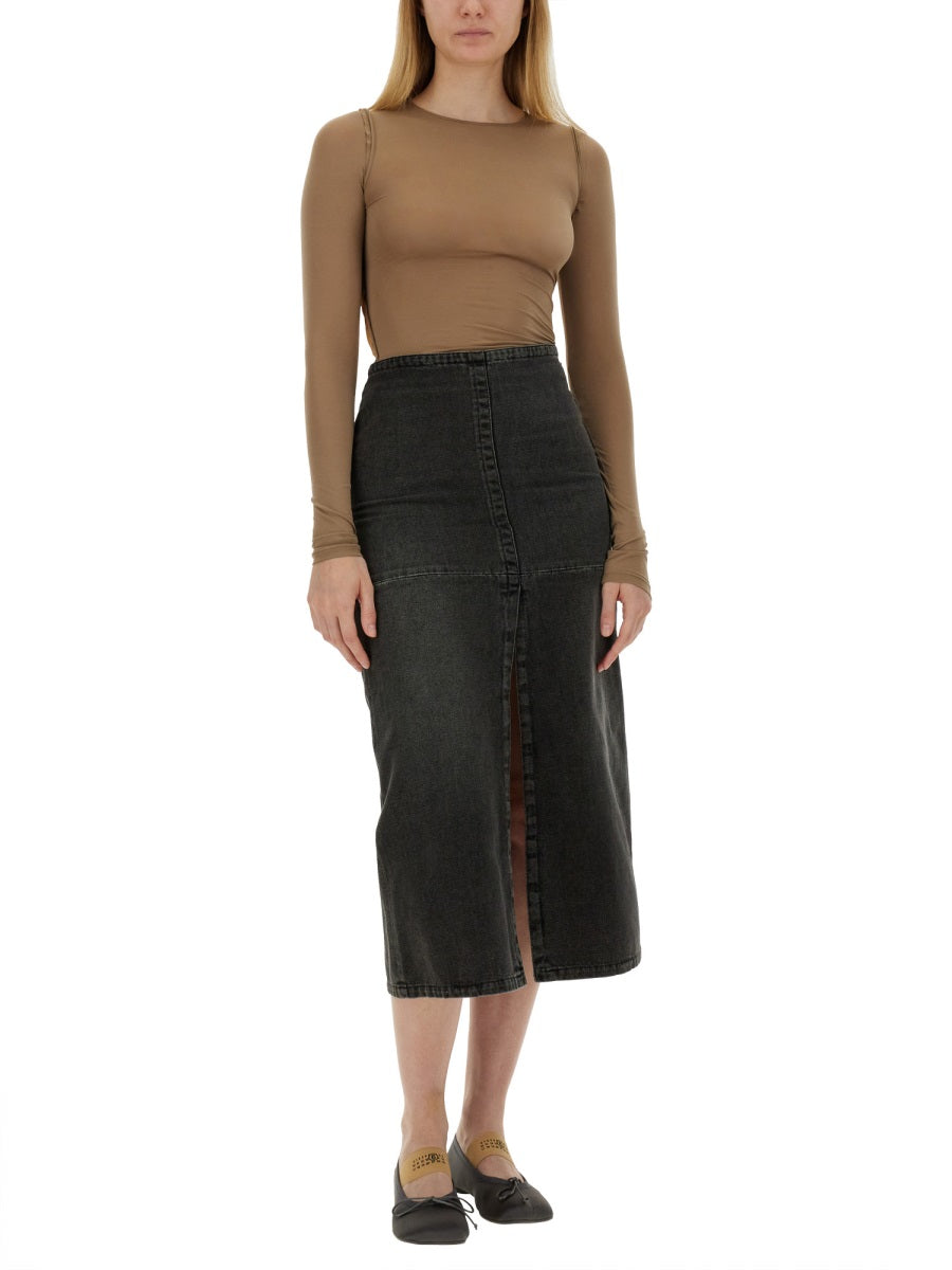 MM6 Maison Margiela LONG DENIM SKIRT S62ME0009M30009859