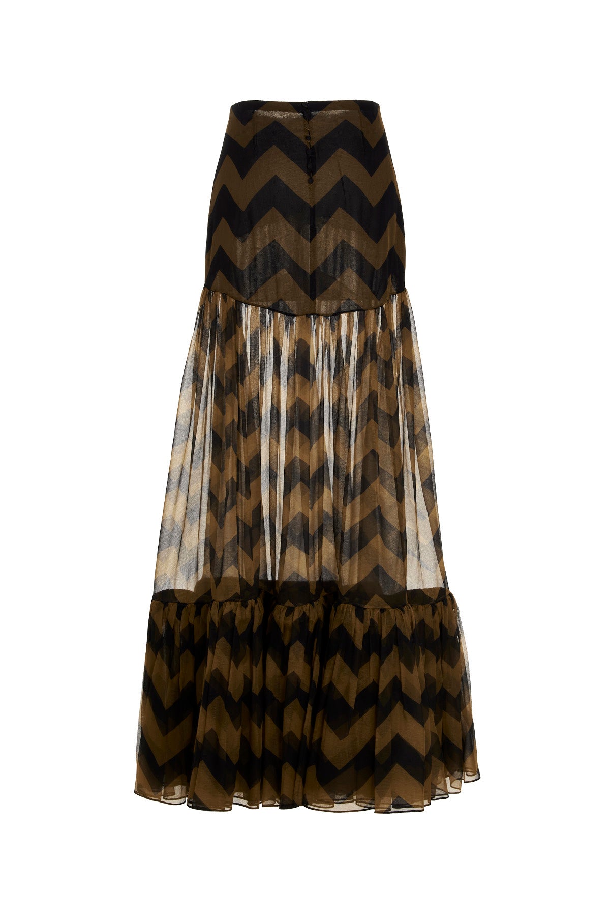 Saint Laurent CHEVRON LONG SKIRT 723489Y3G161107