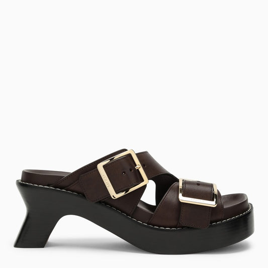 LOEWE Ease heel slide brown leather L814465X83LEO_LOEW-6015