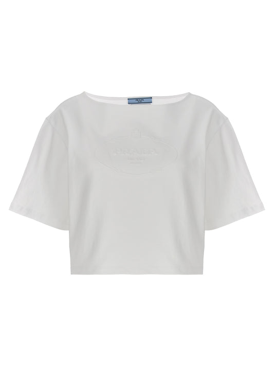 Prada LOGO CROPPED T-SHIRT 3546BSOOO14LQF0009