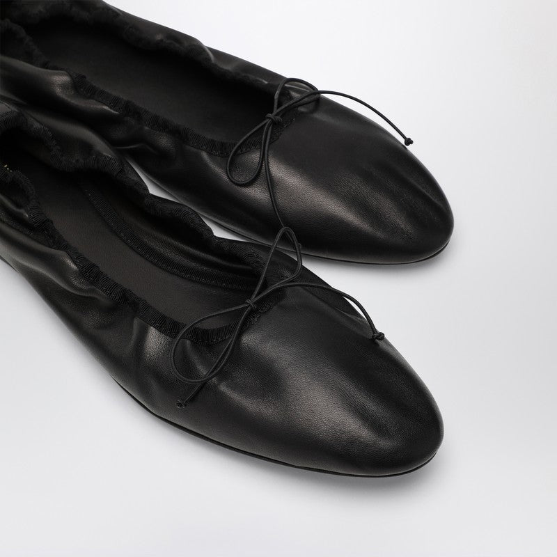 The Row Black leather Awar ballerina F1539N66P_THERO-BLK