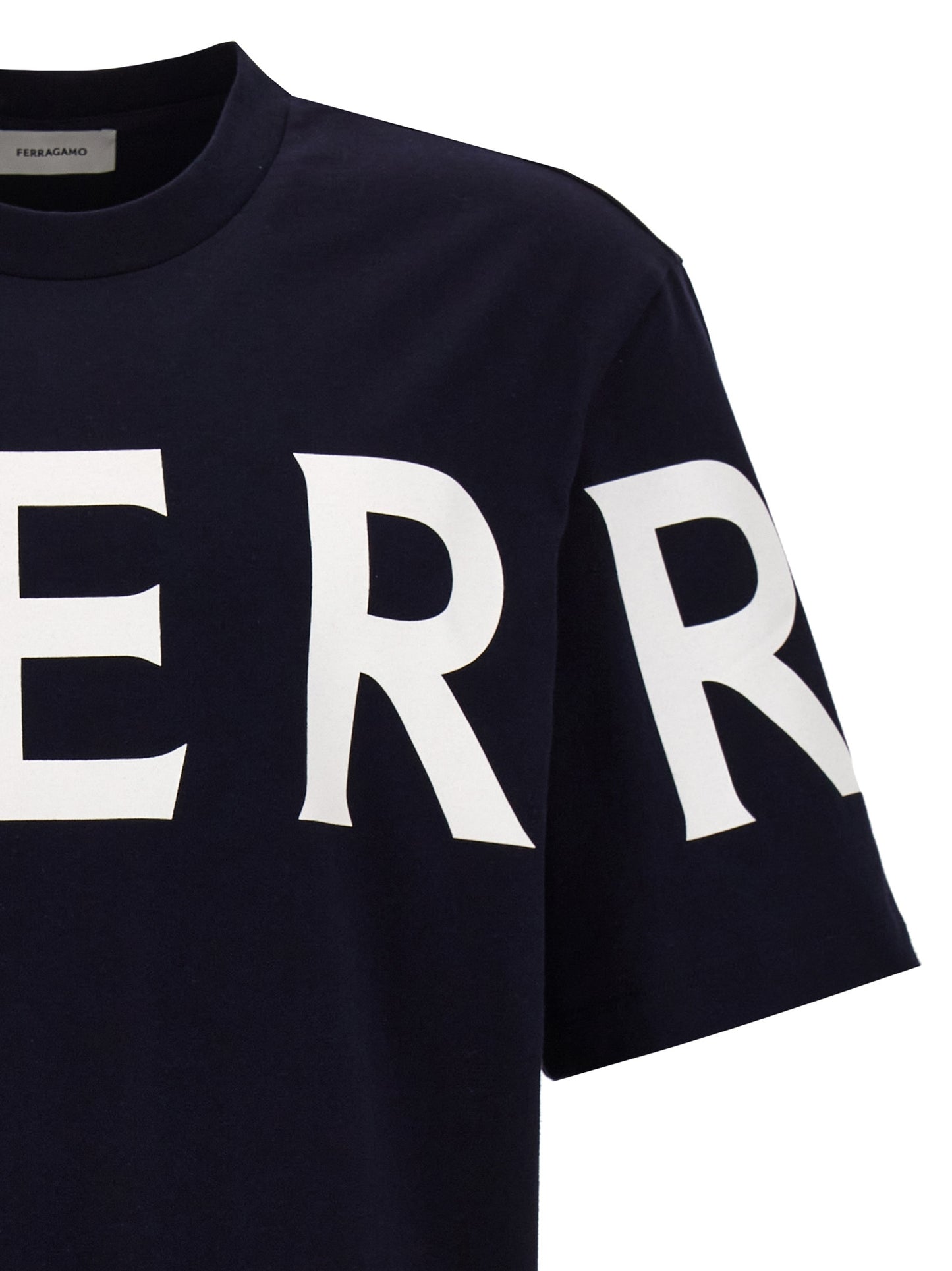 FERRAGAMO LOGO T-SHIRT 771855NEWNAVY