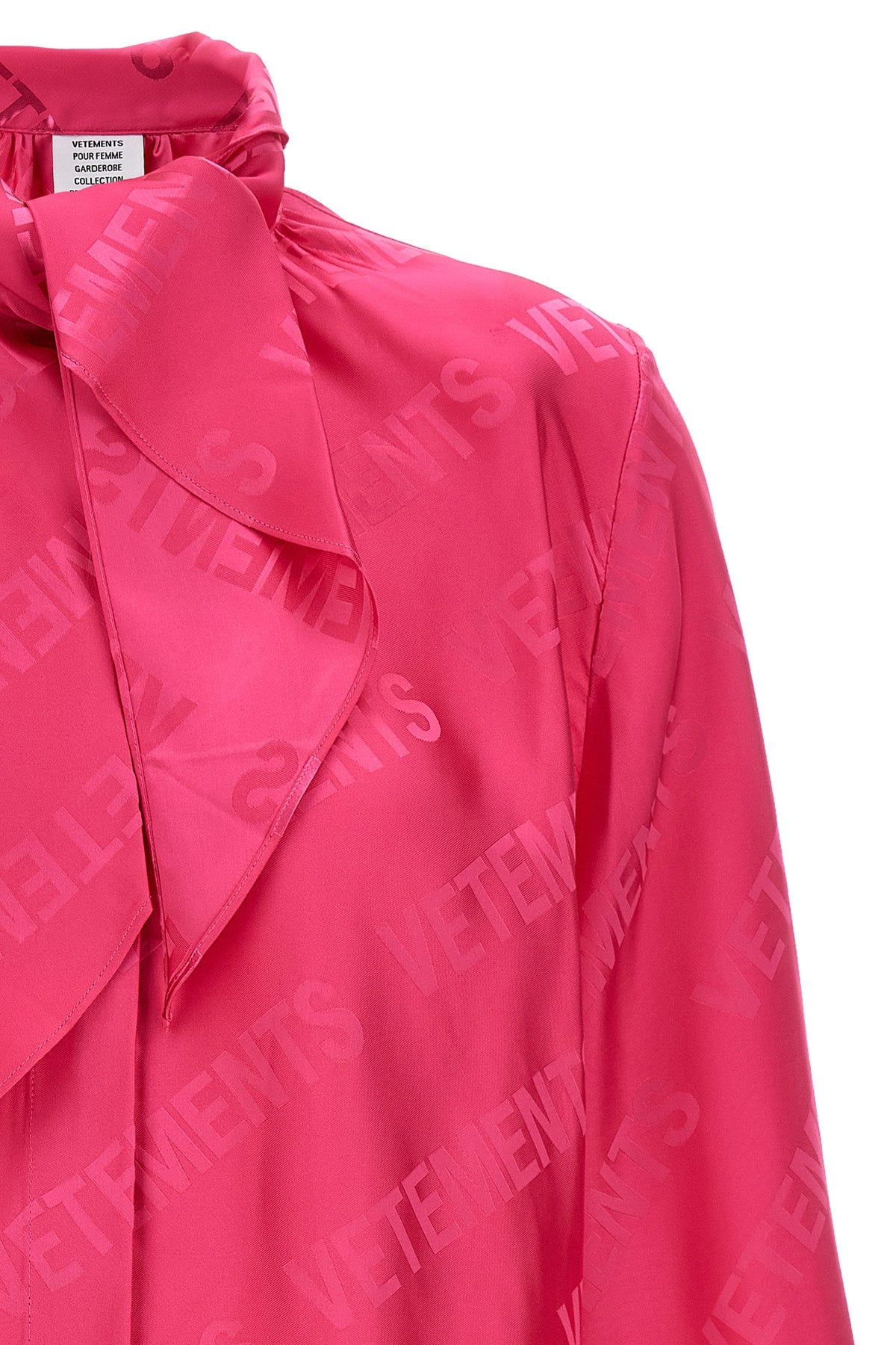 VETEMENTS 'MONOGRAM' BLOUSE WE54SH100HHOTPINK