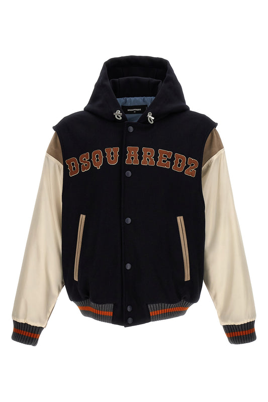 Dsquared2 LOGO HOODED BOMBER JACKET S71AN0464S53003524