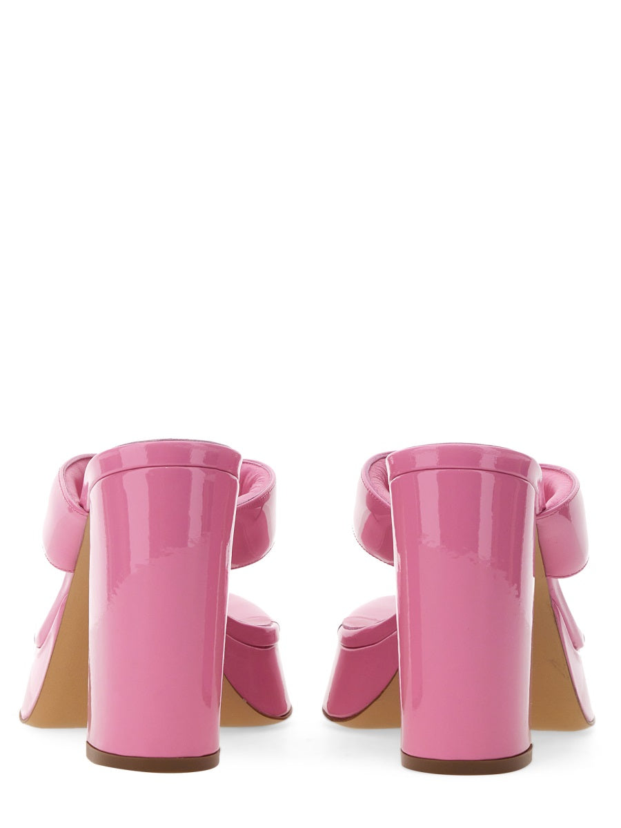 GIA BORGHINI PATENT SANDAL. GIA17P2500