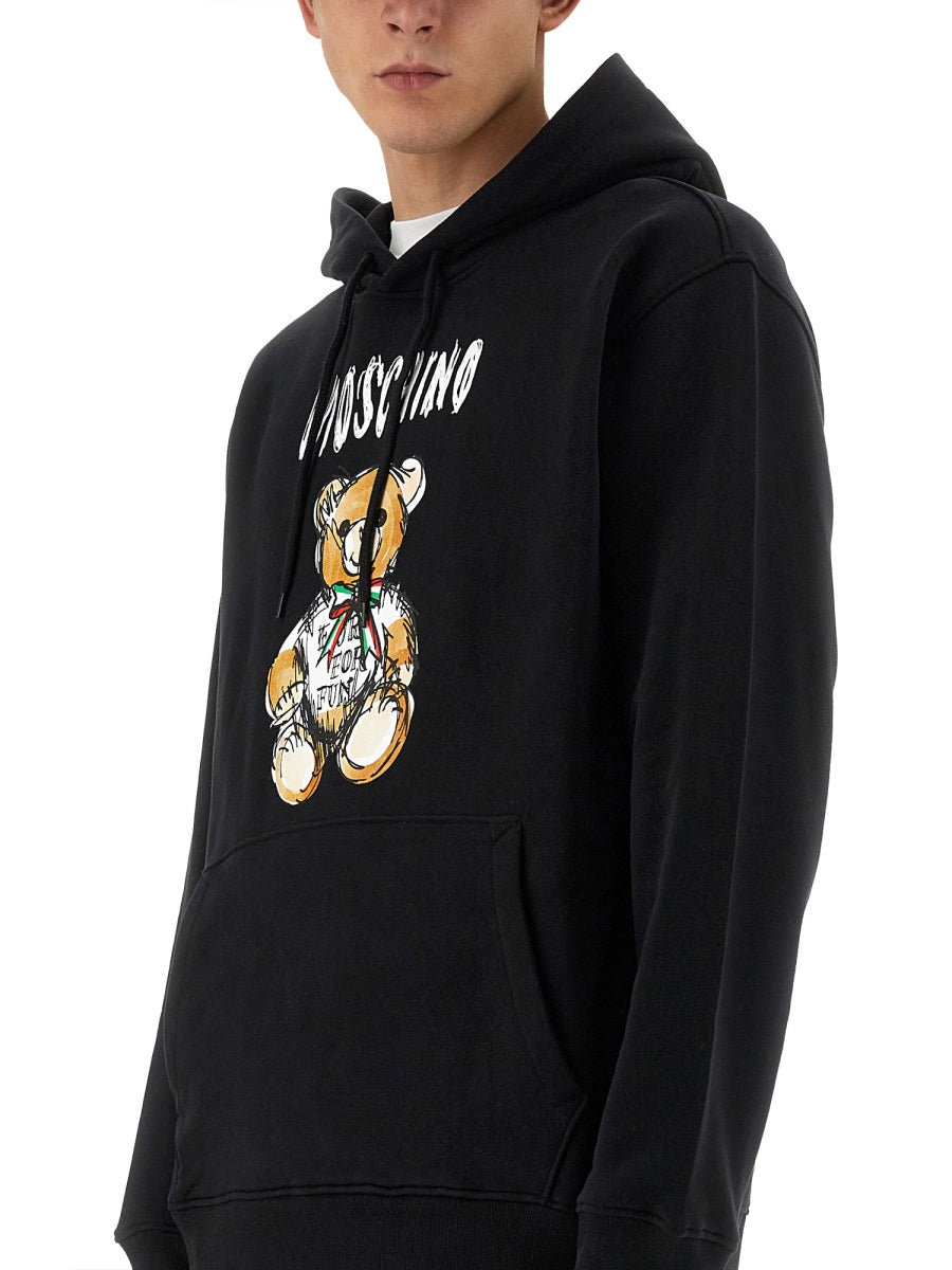 MOSCHINO "DRAWN TEDDY BEAR" SWEATSHIRT 171602281555