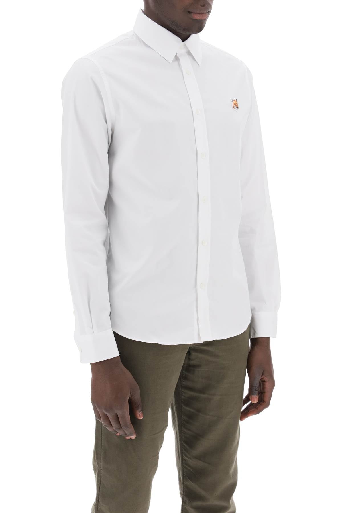 Maison Kitsuné fox head poplin shirt MM00409WC0026P100