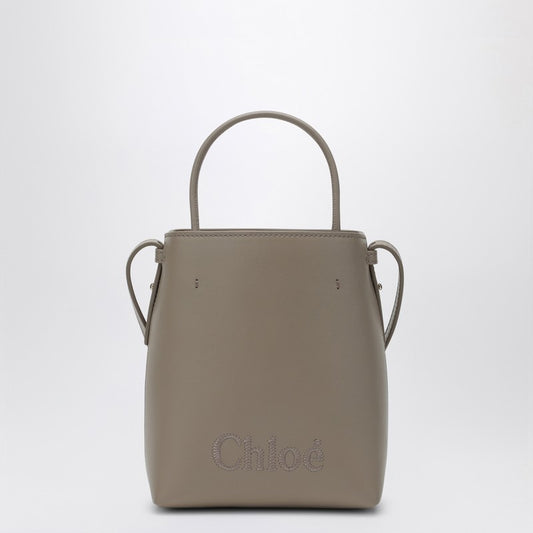 Chloé Micro Chloé Sense light grey tote bag CHC23UP873I10P_CHLOE-23W