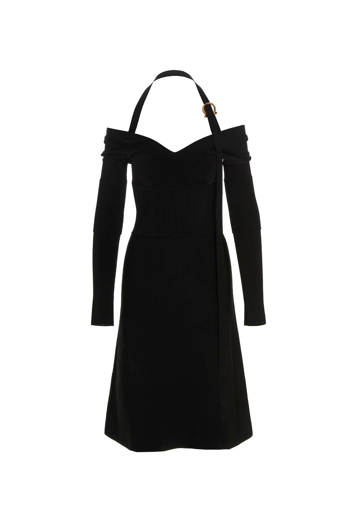 FERRAGAMO 'GANCINI' BUCKLE DRESS 0759663BLACK