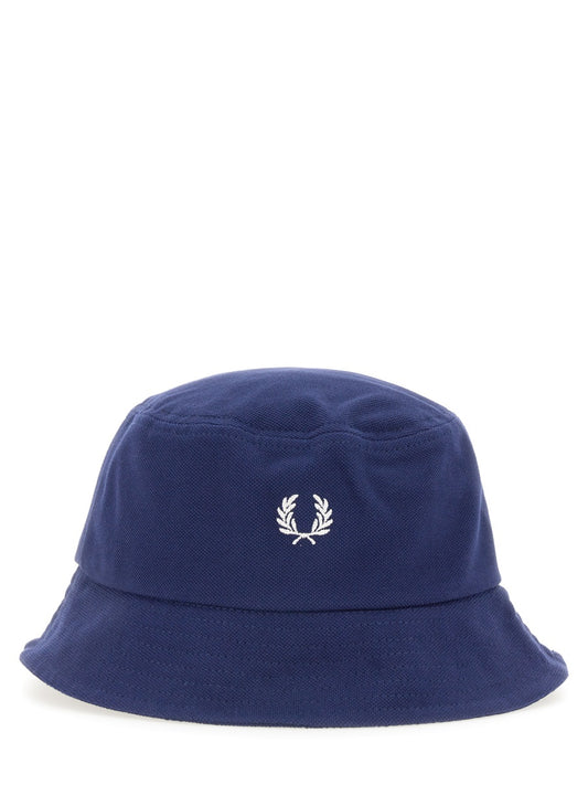 FRED PERRY BUCKET HAT WITH LOGO EMBROIDERY FP-HW5650143