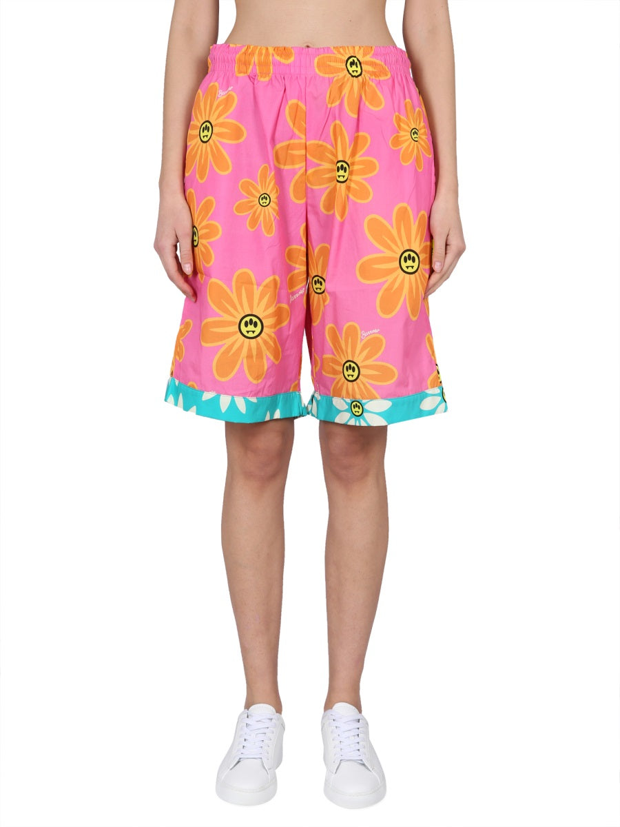 BARROW SUNFLOWER PRINT BERMUDA SHORTS 034050BW007