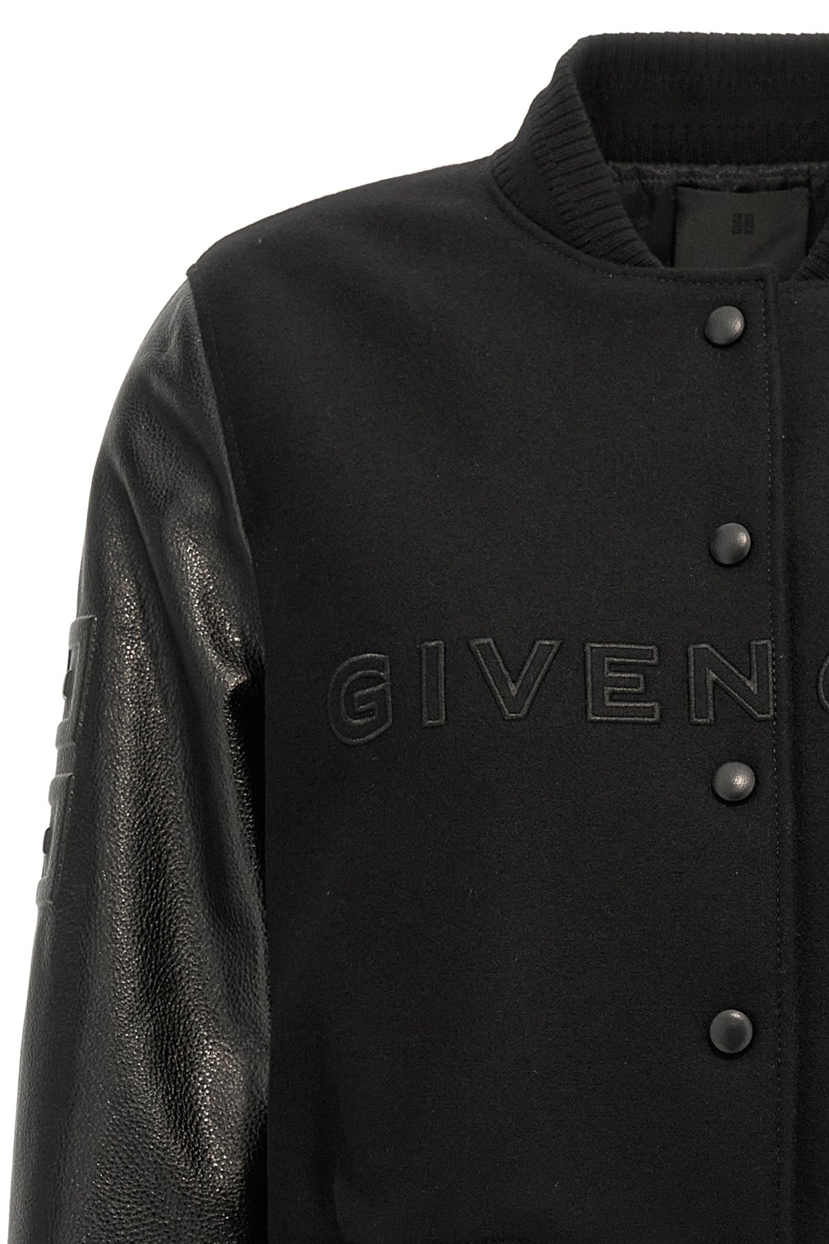 GIVENCHY CROPPED LOGO BOMBER JACKET BW00N0611N004