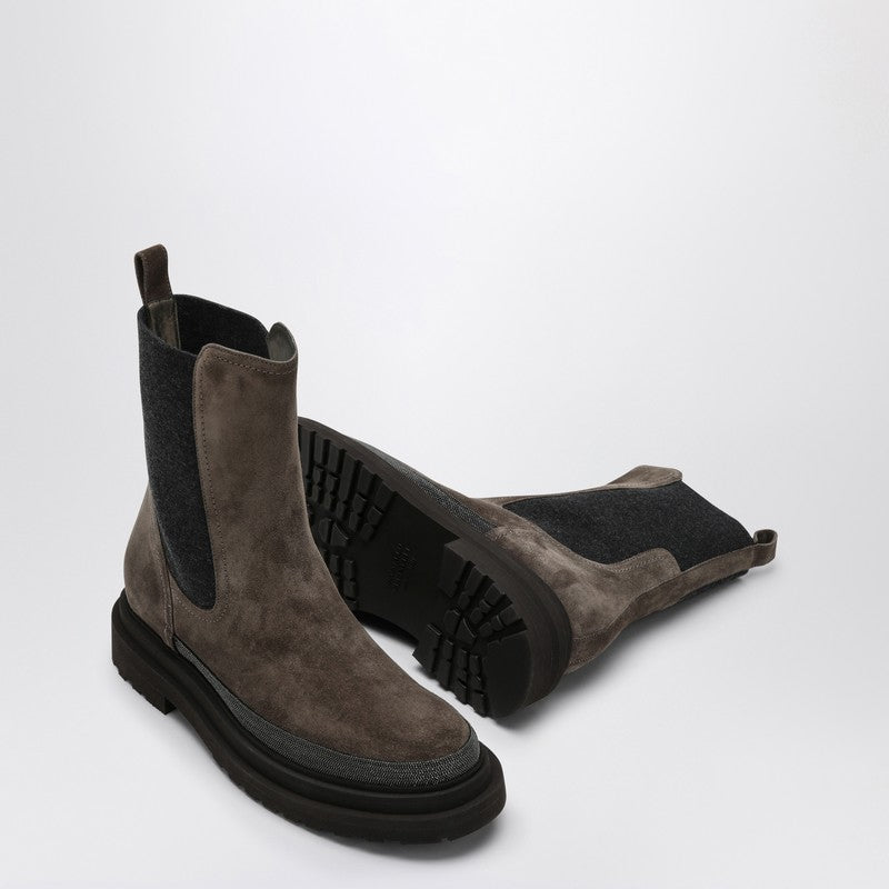 Brunello Cucinelli Brown suede Chelsea Boot MZSFG2745LEP_CUCIN-C8769