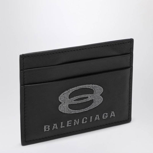 Balenciaga Black credit card holder with logo 8067682ABDNP_BALEN-1000