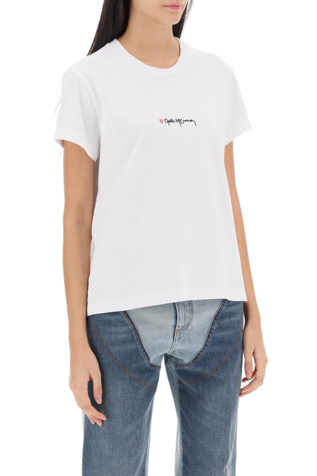 Stella McCartney t-shirt with embroidered signature 6J02733SPY529000