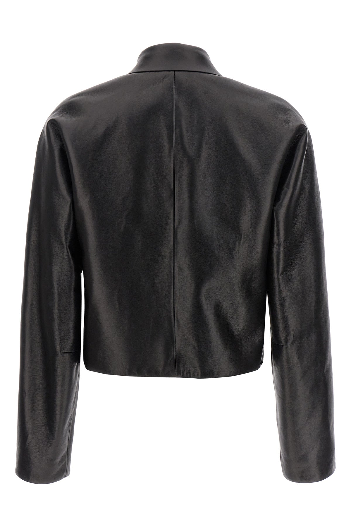 FERRAGAMO LEATHER BLOUSON 0767196NERO