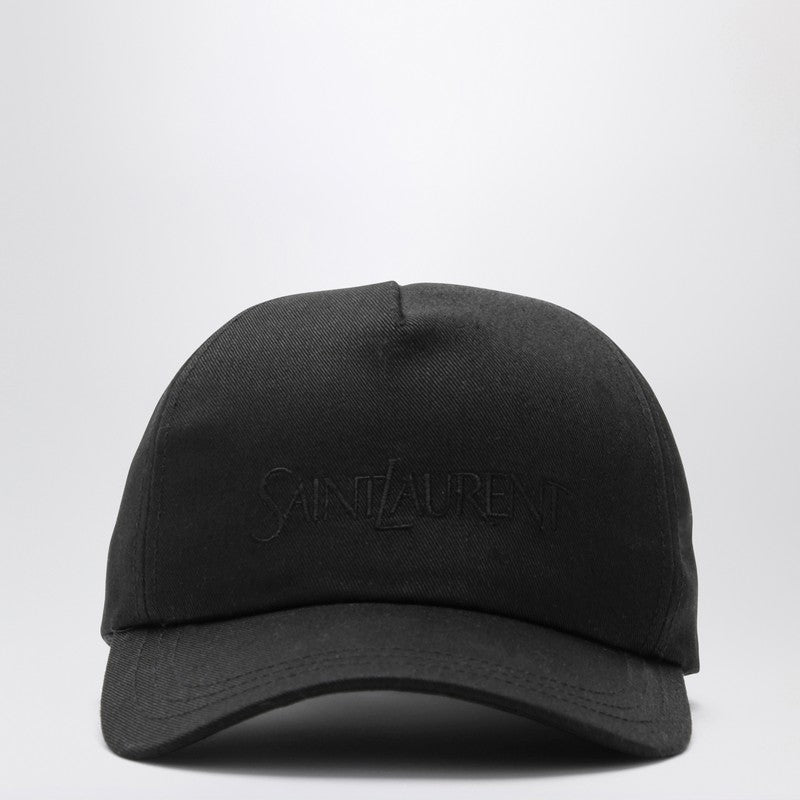 Saint Laurent Black baseball cap with logo 778063-3YP19O_YSL-1000