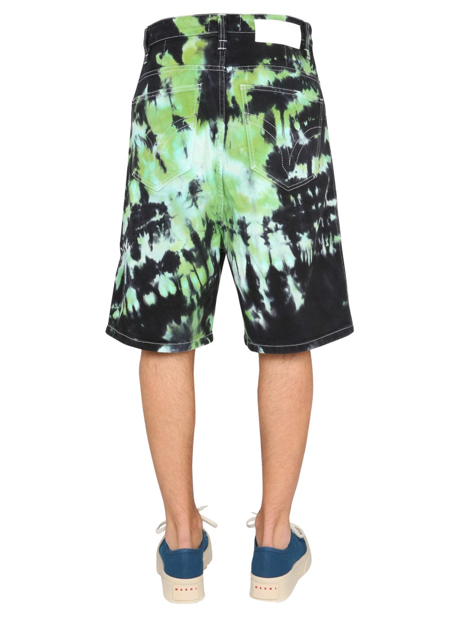 AMI Paris BERMUDA SHORTS WITH TIE DYE PATTERN USO600631301