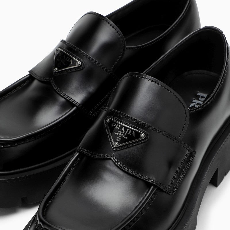 Prada Black brushed leather loafer 2DG152G000B4LP_PRADA-F0002