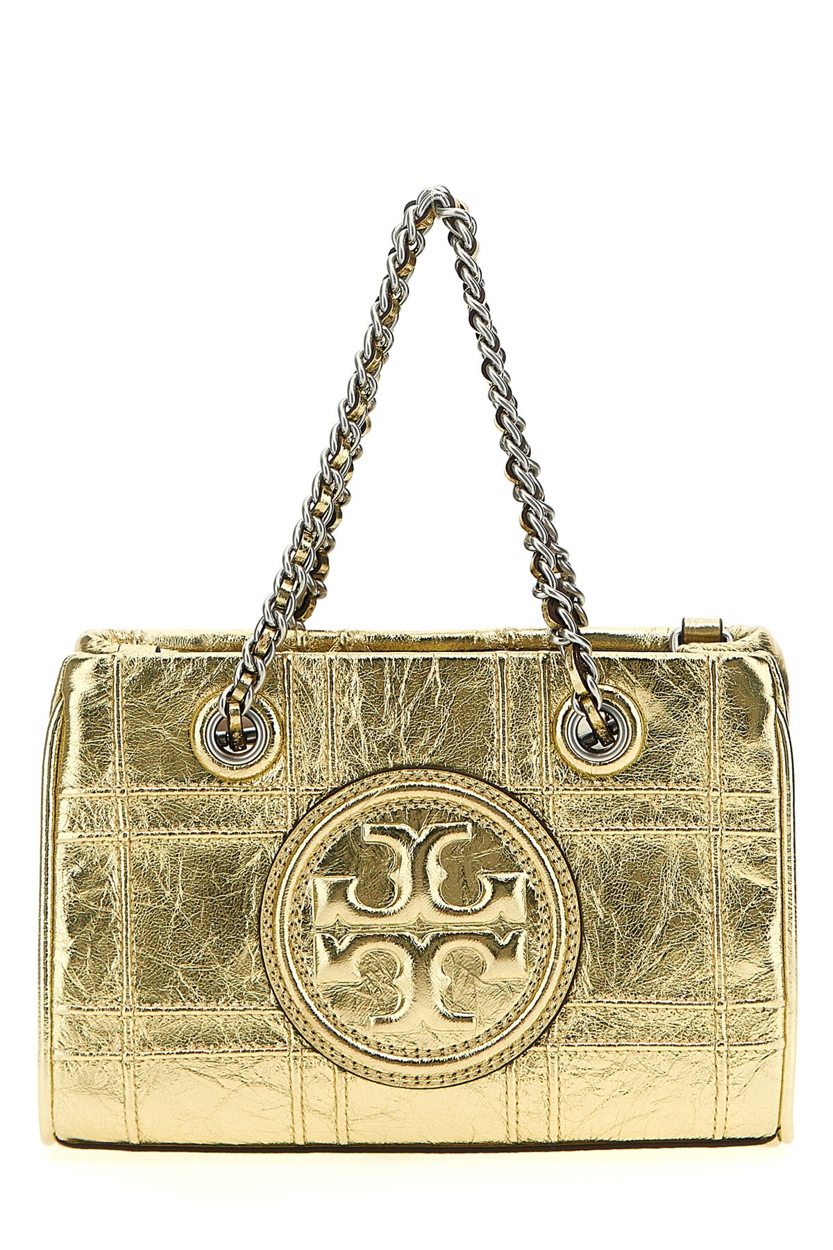 TORY BURCH 'FLEMING SOFT METALLIC QUILT MINI' HANDBAG 152480700