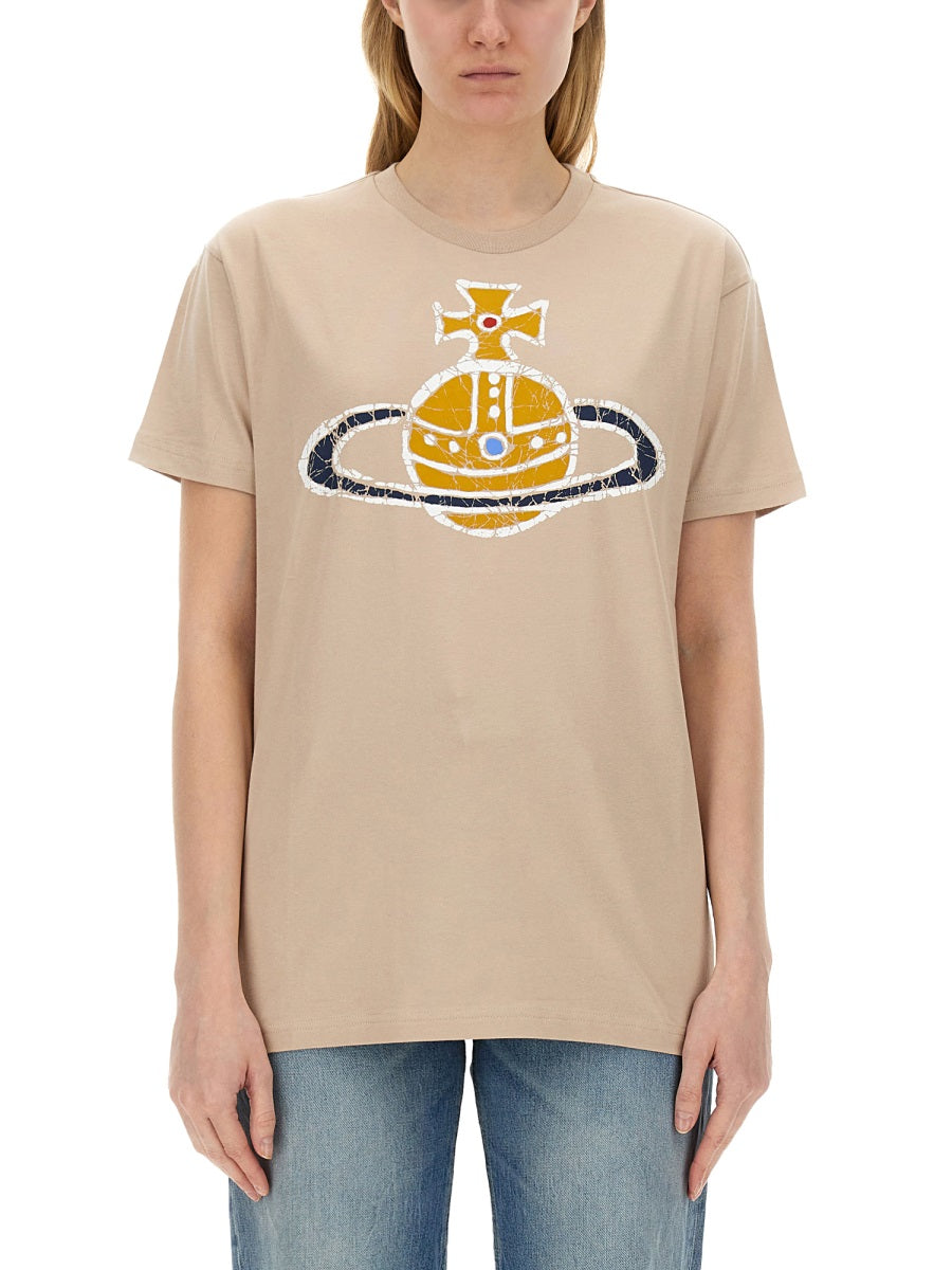 Vivienne Westwood T-SHIRT WITH LOGO 3G01001LJ001MP405