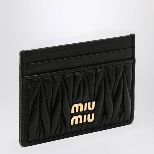 MIU MIU Black matelassé leather cardholder 5MC076AFPPQ_MIU-F0002