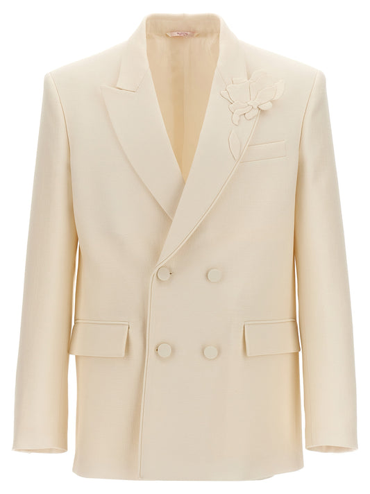 Valentino Garavani VALENTINO FLOWER EMBROIDERY BLAZER 4V0CE3D5A1TA03