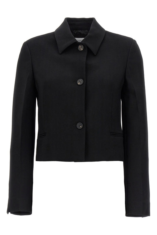 FERRAGAMO SINGLE BREASTED SHORT JACKET 0763622BLACK