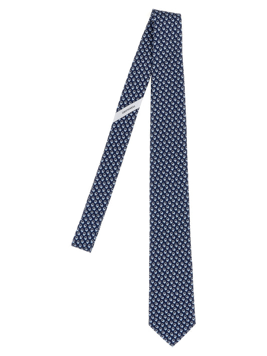 FERRAGAMO PRINTED TIE 774066FNAVY