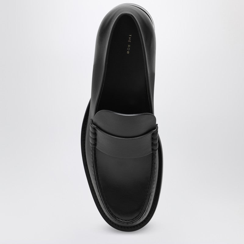 The Row Black leather Novus loafer F1553L600P_THERO-BLK