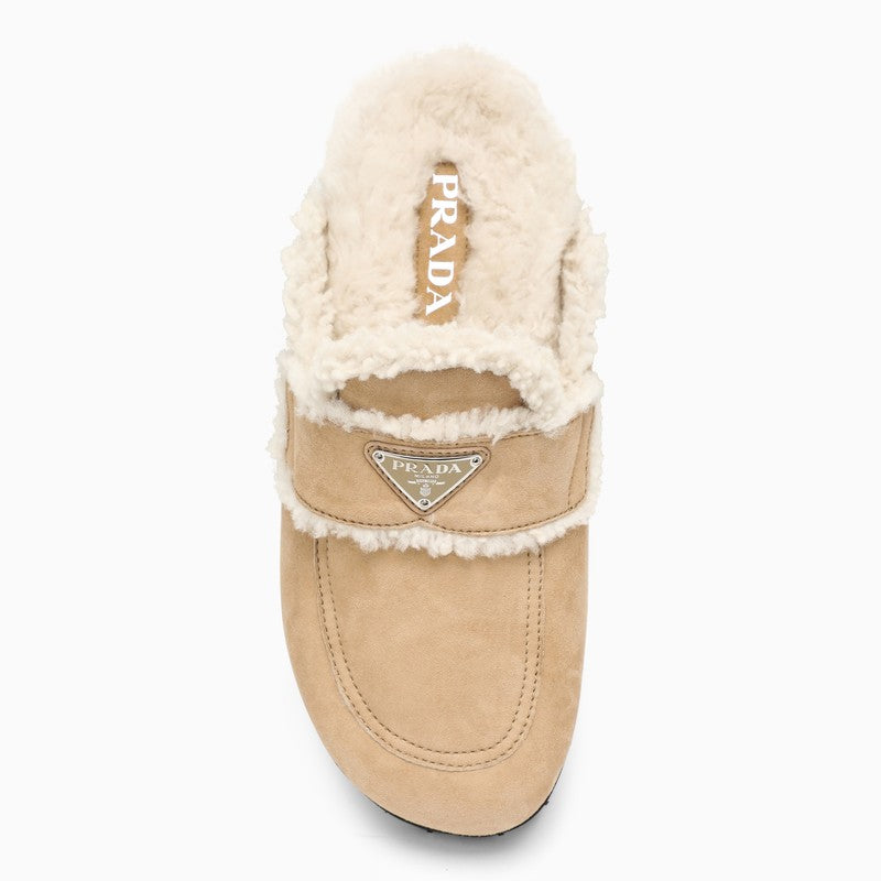 Prada Ecrù shearling mules 1S711M0201A6N_PRADA-F0379