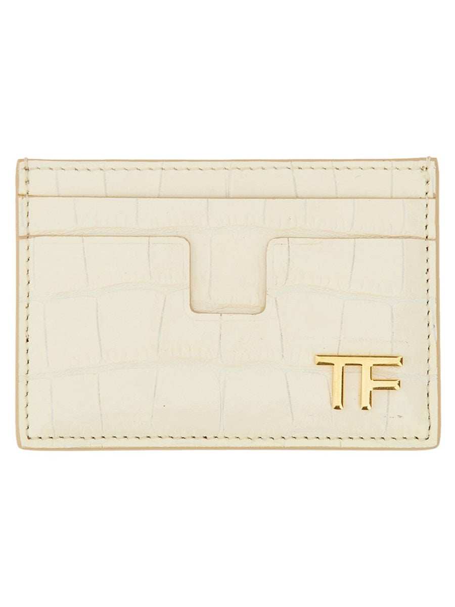 TOM FORD CARD HOLDER WITH LOGO S0466LCL395X1W018