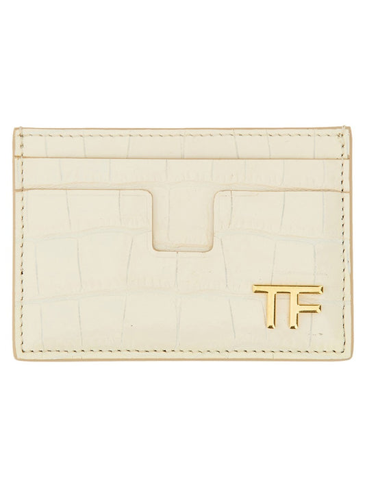 TOM FORD CARD HOLDER WITH LOGO S0466LCL395X1W018