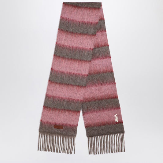 Marni Pink/grey striped wool-blend scarf SCMC0121Y0UAW038P_MARNI-STC29