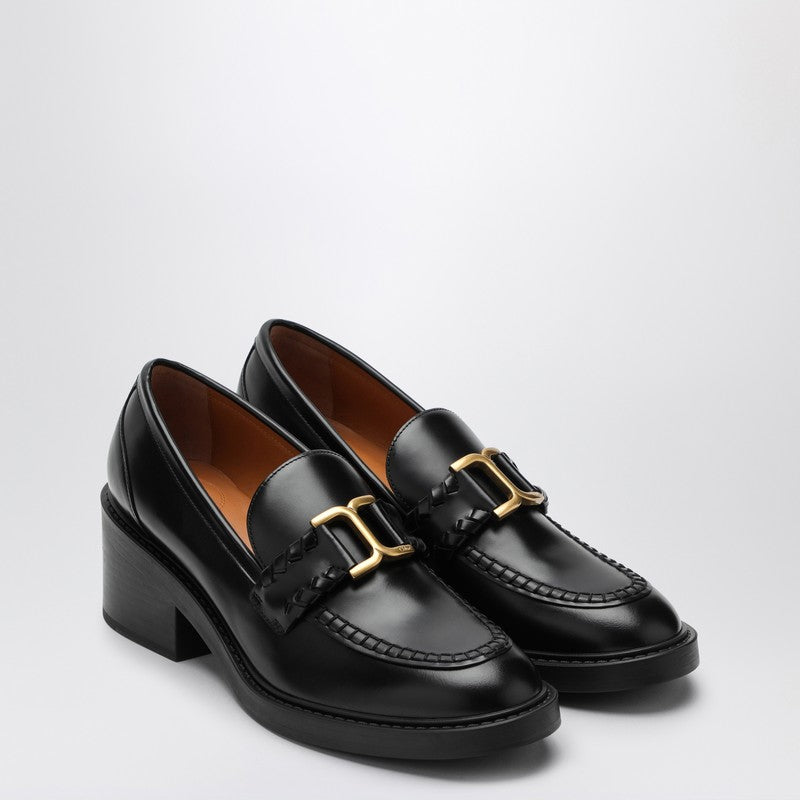 Chloé Merci black heeled loafer CHC23W942EYP_CHLOE-001