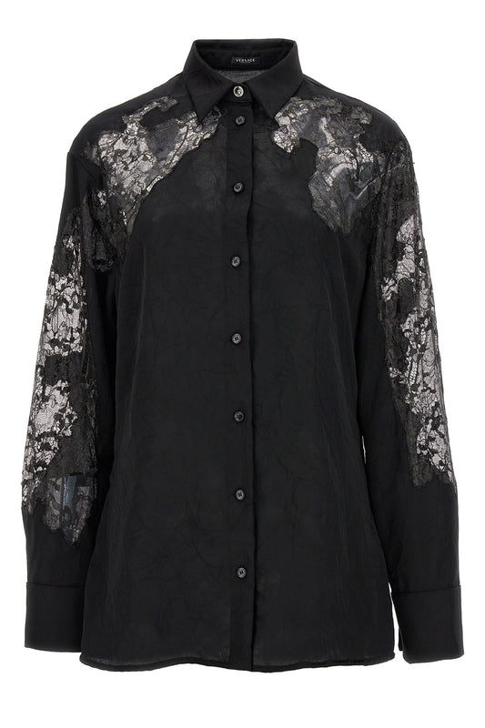 VERSACE SATIN LACE SHIRT 10094901A069311B000