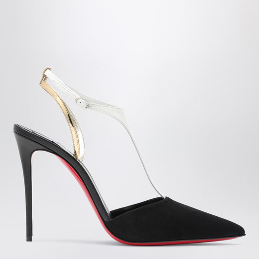 Christian Louboutin Nappa leather and suede Black/White Athina Pump 3240391SUEP_LOUBO-B783