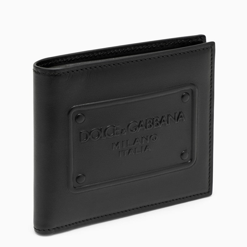 Dolce & Gabbana Black leather bi-fold wallet with logo BP1321AG218O_DOLCE-80999