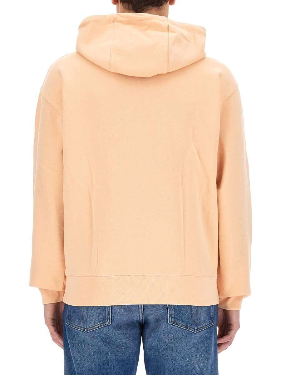 Maison Kitsuné SWEATSHIRT WITH FOX PATCH KM00327KM0027PEACH