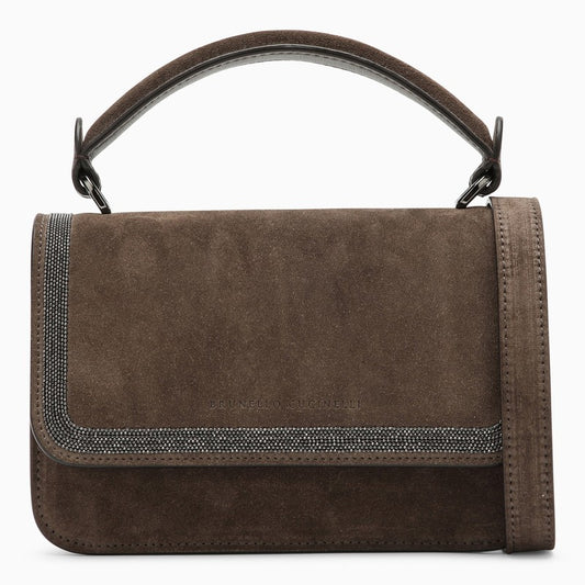 Brunello Cucinelli Brown suede leather small handbag MBDLD2496LEO_CUCIN-C8769