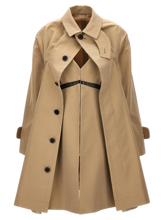 sacai DRESS INSERT TRENCH COAT 2407239651