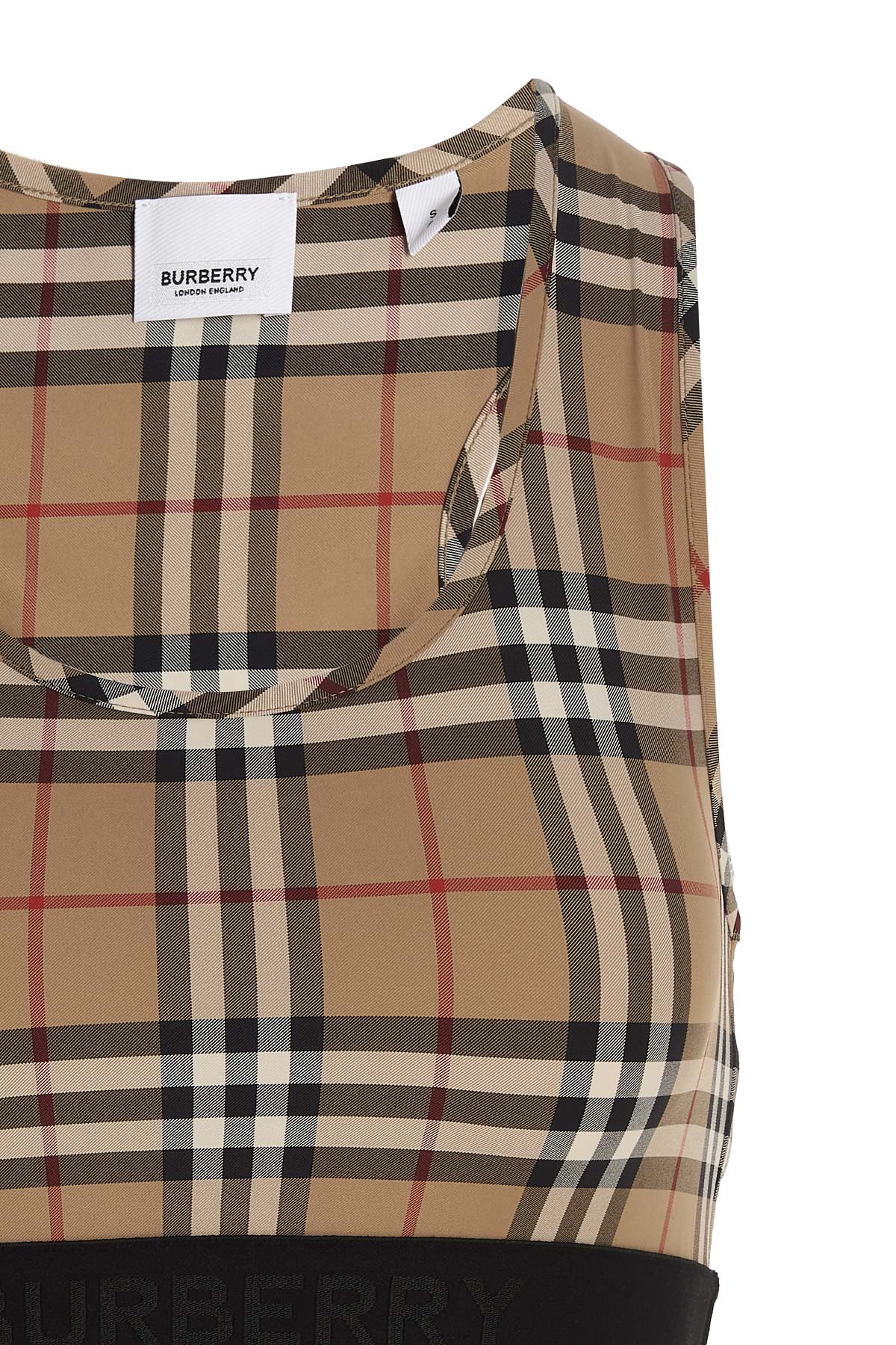 Burberry CHECK SPORTY TOP 8049477ARCHIVEBEIGE