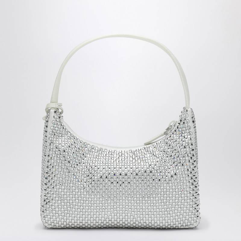 Prada White Re-Edition handbag with crystals 1BC515OOO2AWLQ_PRADA-F0009