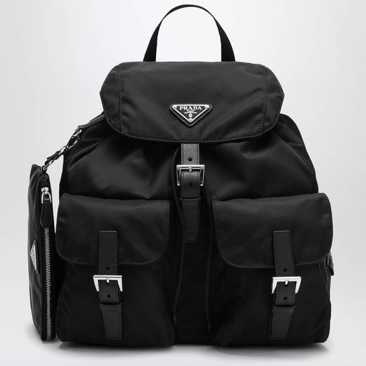 Prada Black Re-Nylon and Saffiano backpack with pouch 1BZ811OTORV44Q_PRADA-F0002