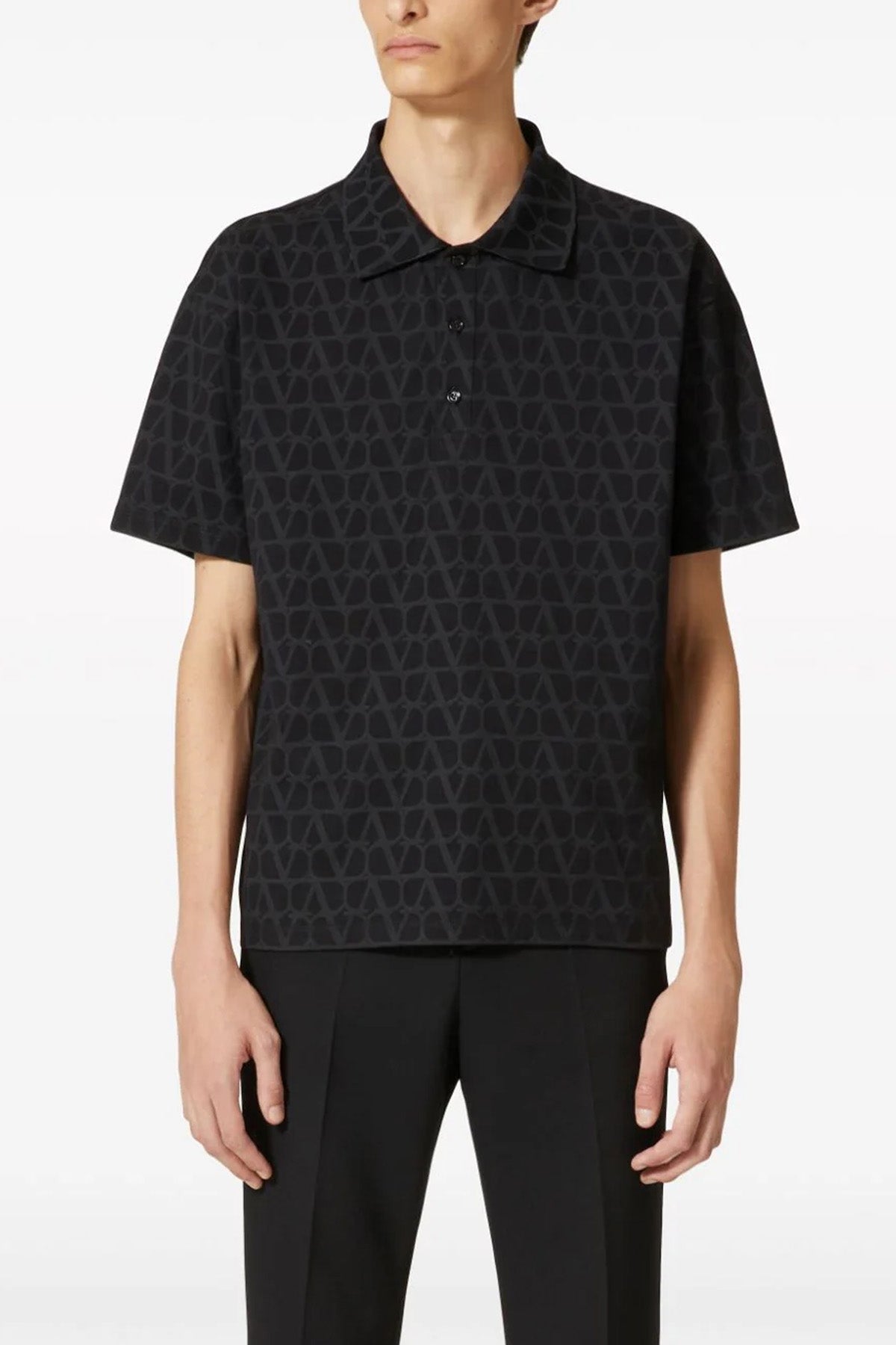 Valentino Garavani 'TOILE ICONOGRAPHE' POLO SHIRT 4V3MH03A9LCMXM