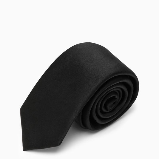 Dolce & Gabbana Black silk tie GT149EG3UBGO_DOLCE-N0000