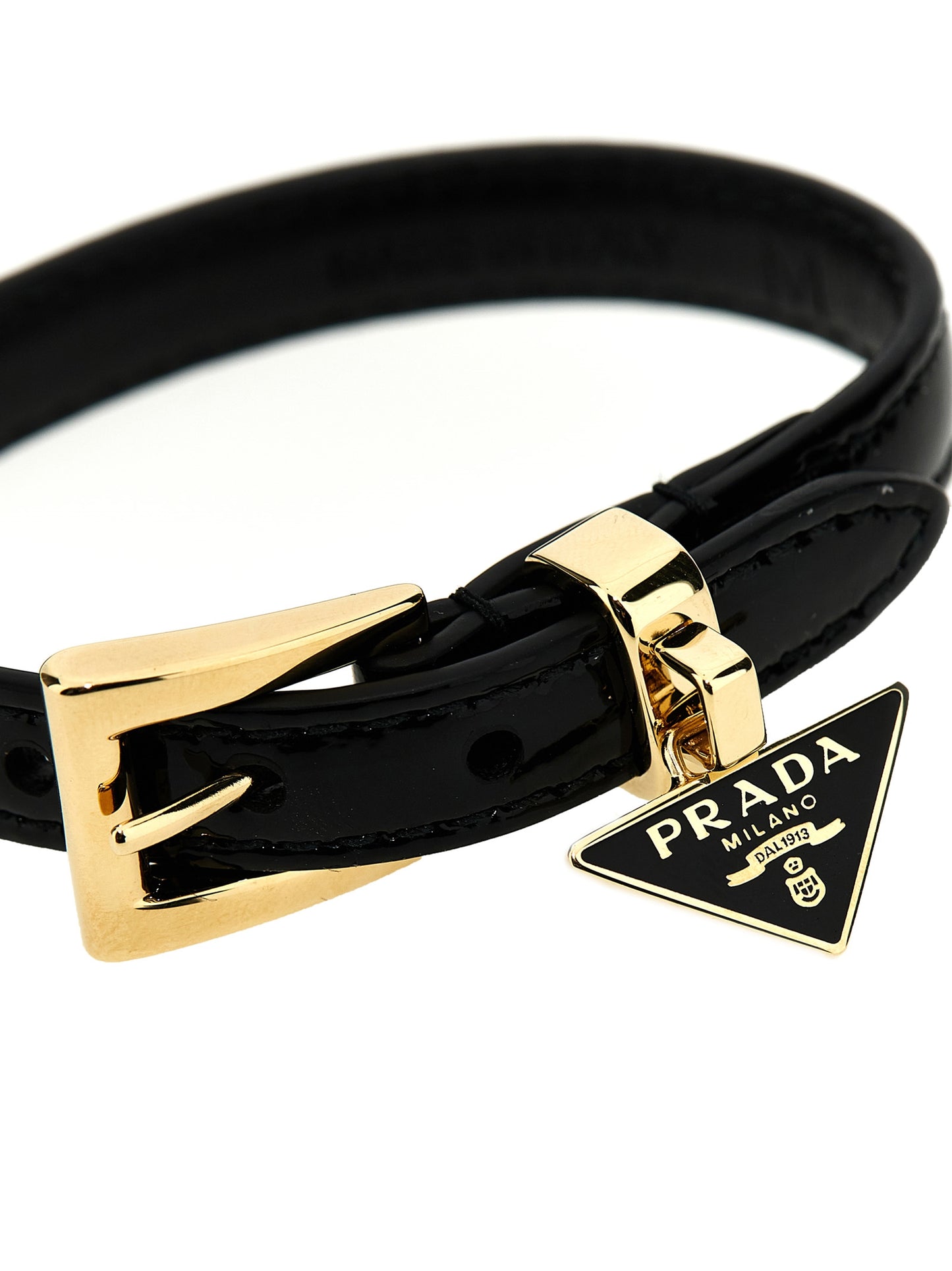 Prada TRIANGLE LOGO PATENT BRACELET 1IB351069F0002