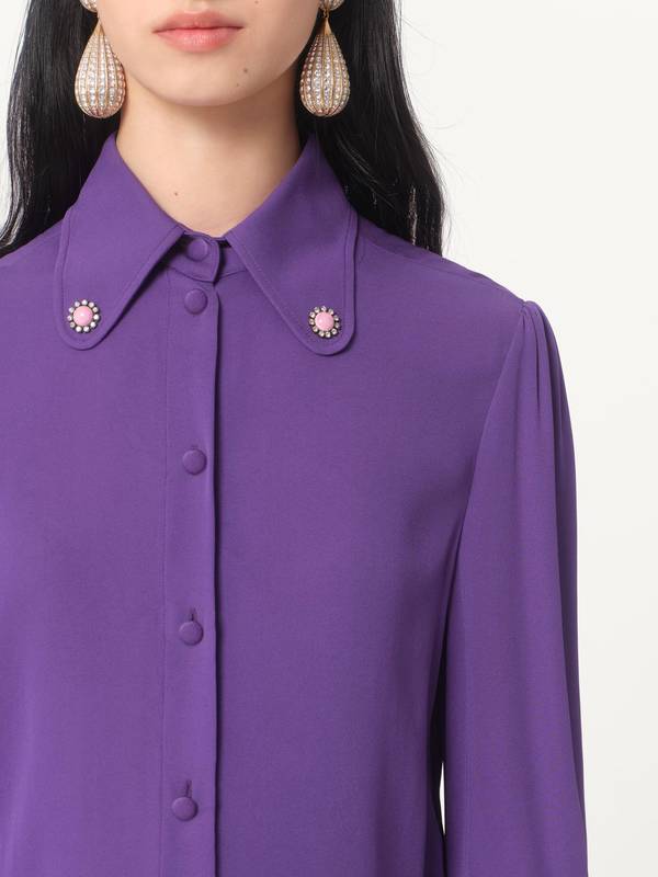 Valentino Garavani Shirts Purple 6B3AB7A51MHR1B